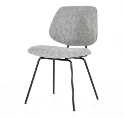 Eetkamerstoelen Zonder Armleuning-Eleonora Lynn Eetkamerstoel Grijs