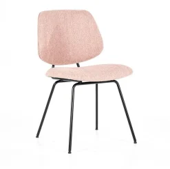 Eetkamerstoelen Zonder Armleuning-Eleonora Lynn Eetkamerstoel Roze