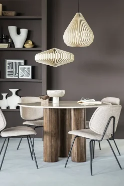 Eetkamerstoelen Zonder Armleuning-Eleonora Lynn Eetkamerstoel Roze