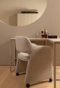Eetkamerstoelen Met Armleuning-WOOOD Lyric Eetkamerstoel Greige
