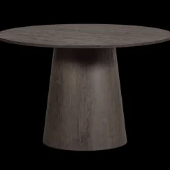Ronde Eettafels-WOOOD Maan Eettafel Dark Brown