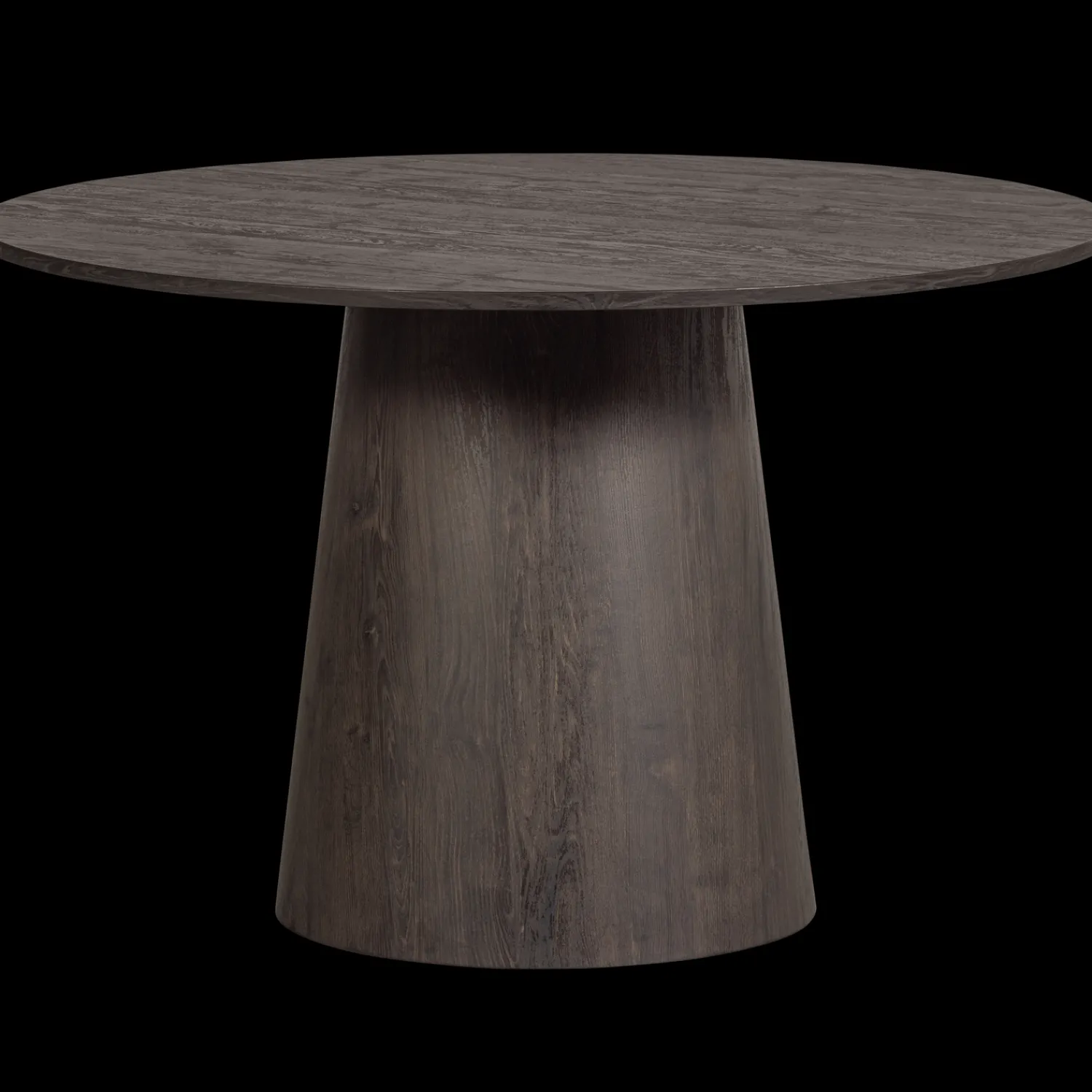 Ronde Eettafels-WOOOD Maan Eettafel Dark Brown