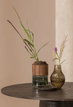 Ronde Eettafels-WOOOD Maan Eettafel Dark Brown