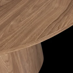 Ronde Eettafels-WOOOD Maan Eettafel Walnut