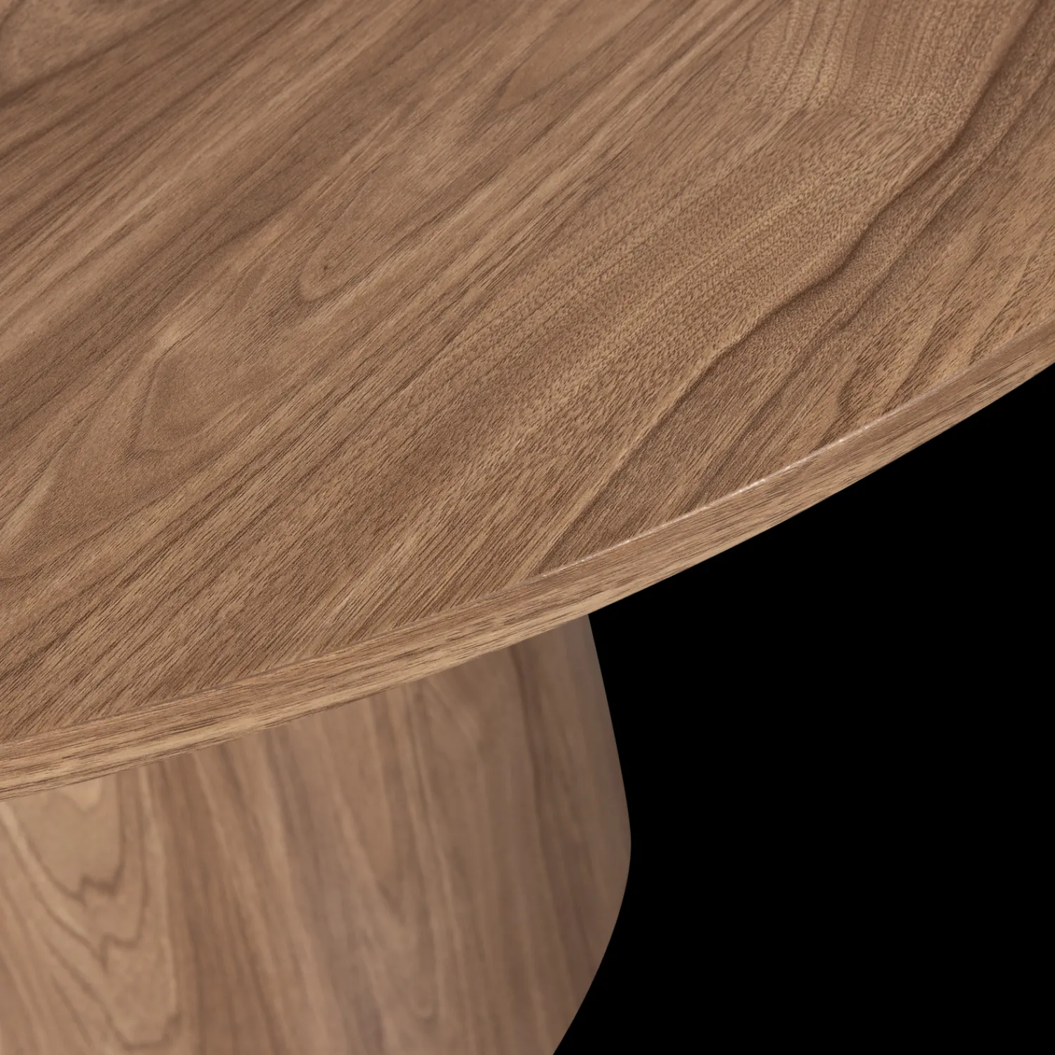 Ronde Eettafels-WOOOD Maan Eettafel Walnut