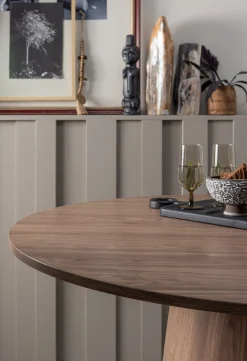 Ronde Eettafels-WOOOD Maan Eettafel Walnut