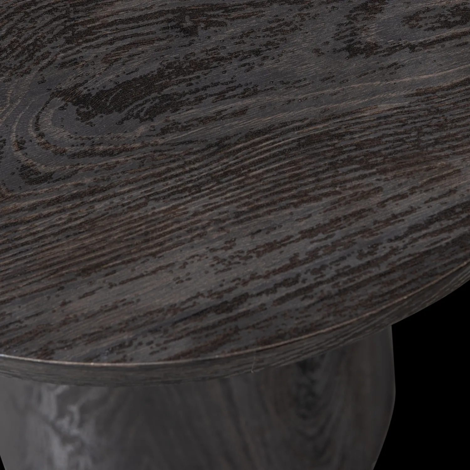Ronde Salontafels-WOOOD Maan Salontafel Dark Brown