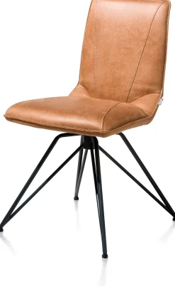 Eetkamerstoelen Zonder Armleuning-XOOON Mac Eetkamerstoel cognac