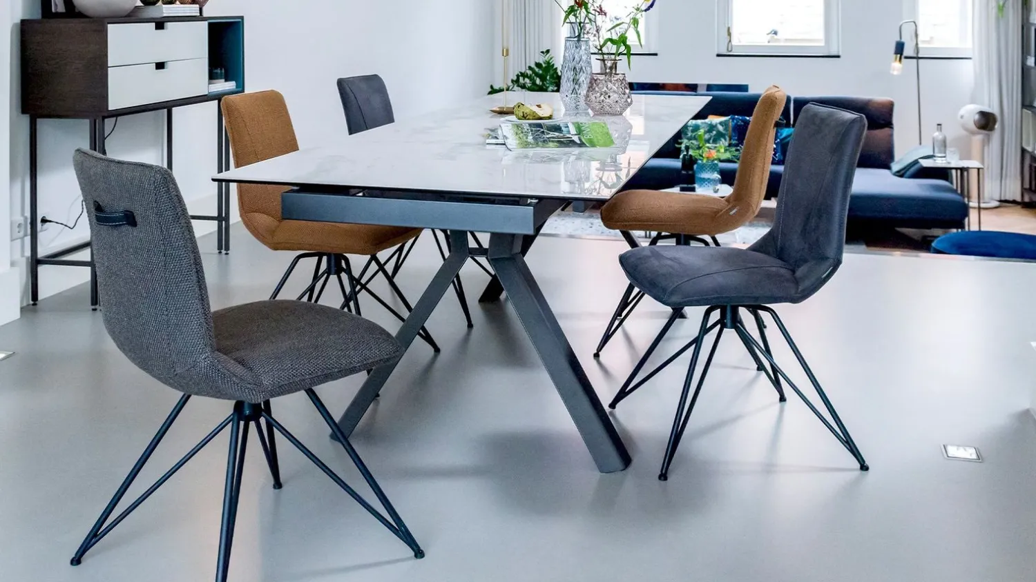 Eetkamerstoelen Zonder Armleuning-XOOON Mac Eetkamerstoel Lichtgrijs