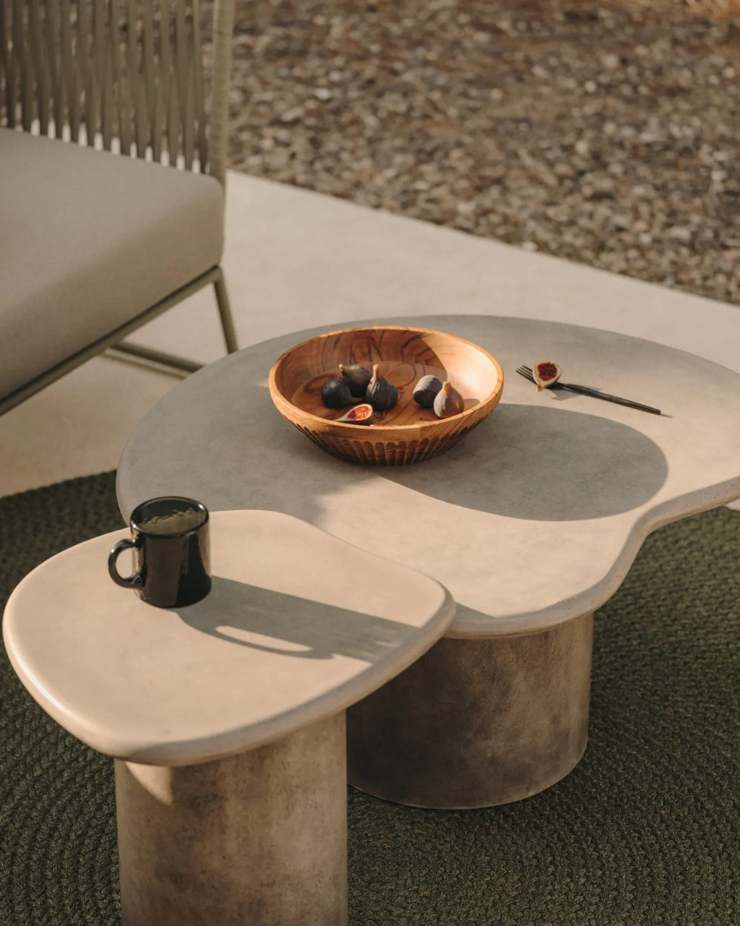 Organische Salontafels-Kave Home Macarella Salontafel Grijs