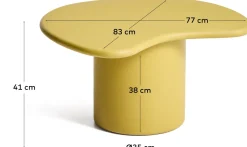 Organische Salontafels-Kave Home Macarella Salontafel Mosterdgeel