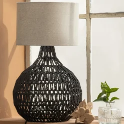 Tafellampen|Tafellampen-WOOOD Macy Tafellamp Black