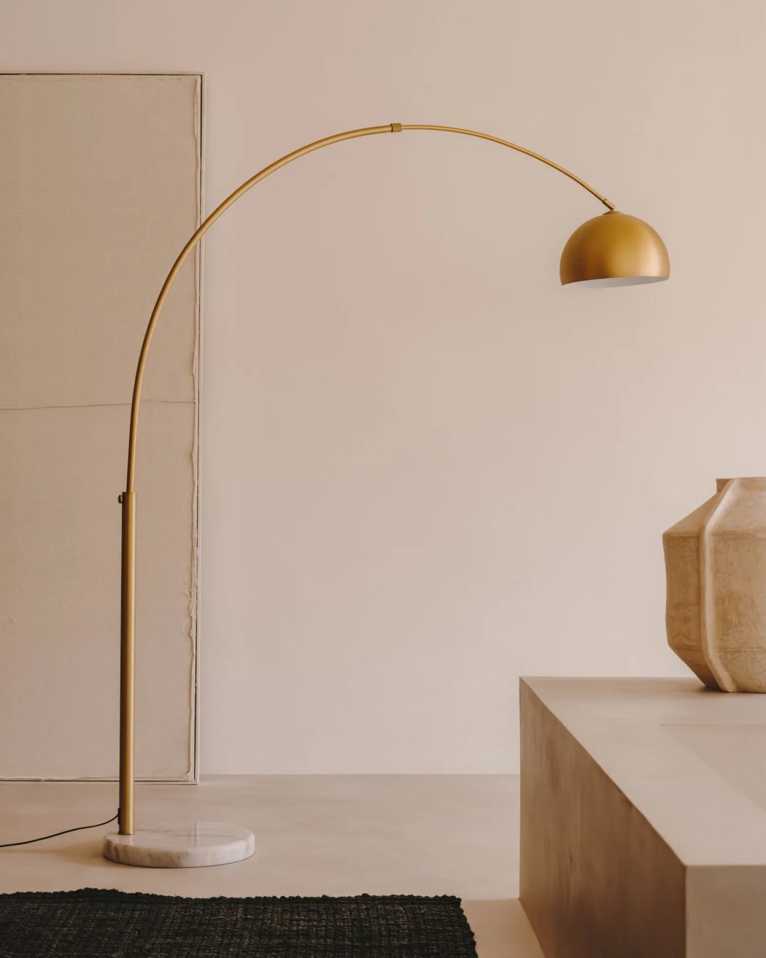 Vloerlampen|Vloerlampen-Kave Home Madali Vloerlamp Goud