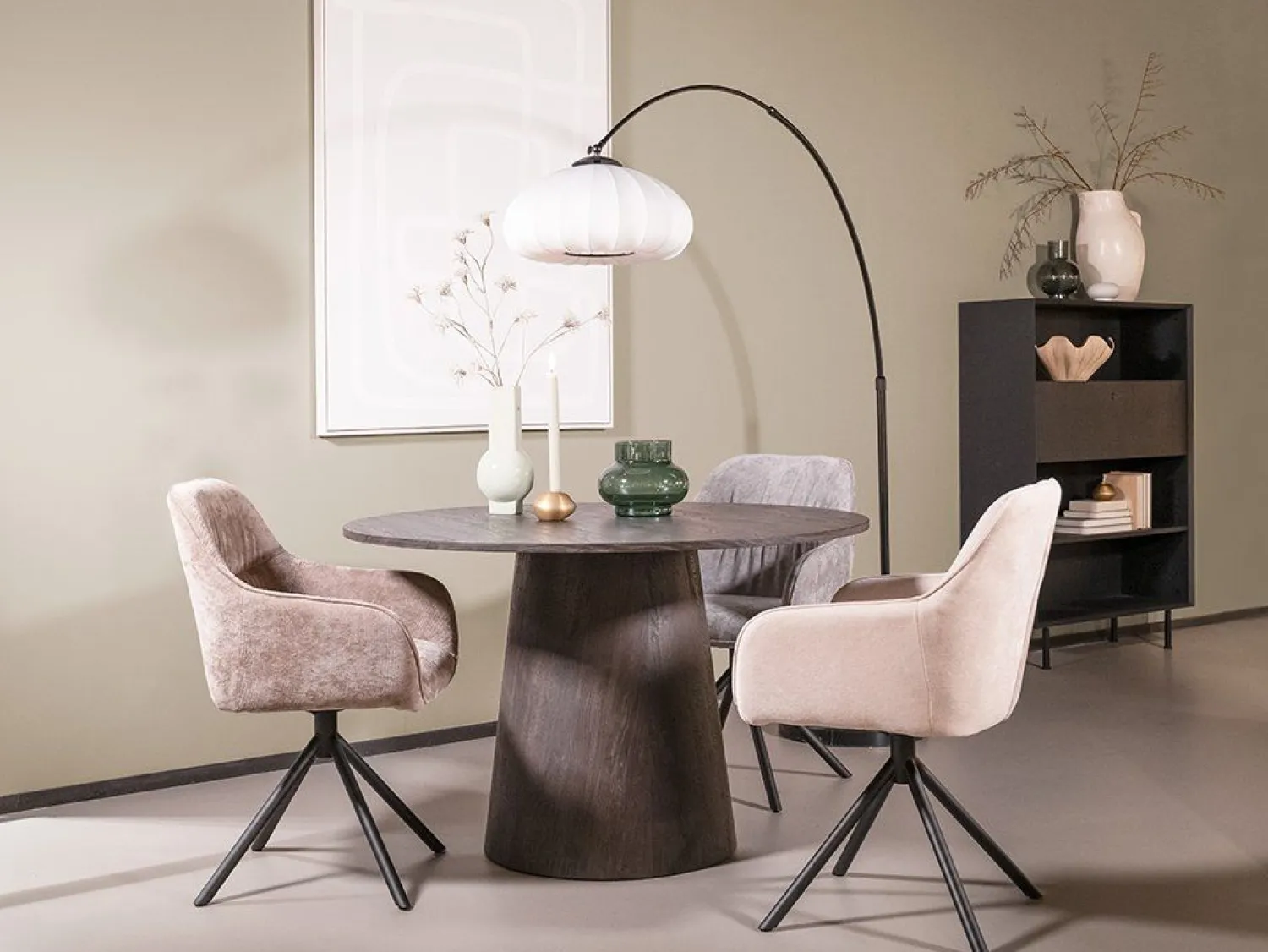 Draaibare Eetkamerstoelen|Eetkamerstoelen Met Armleuning-Eijerkamp Collectie Maddox Eetkamerstoel Brown