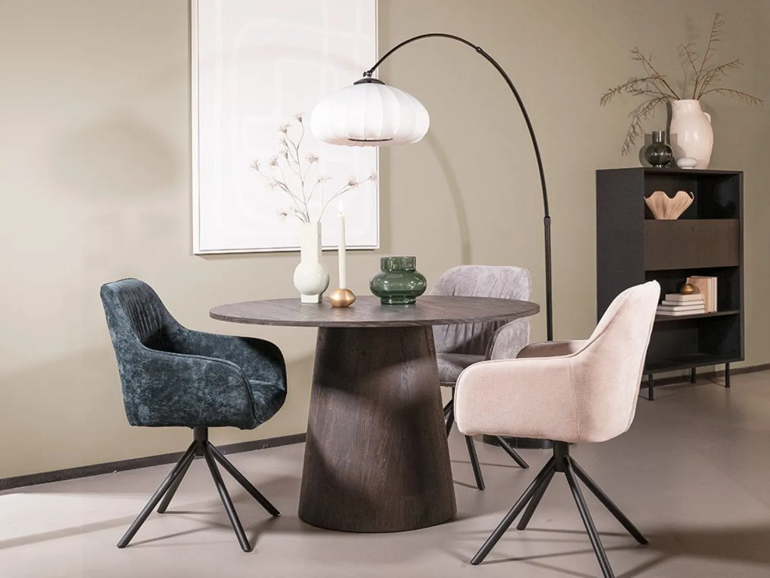 Kuipstoelen|Draaibare Eetkamerstoelen-Eijerkamp Collectie Maddox Eetkamerstoel Beige