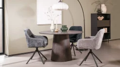 Kuipstoelen|Draaibare Eetkamerstoelen-Eijerkamp Collectie Maddox Eetkamerstoel Light Grey