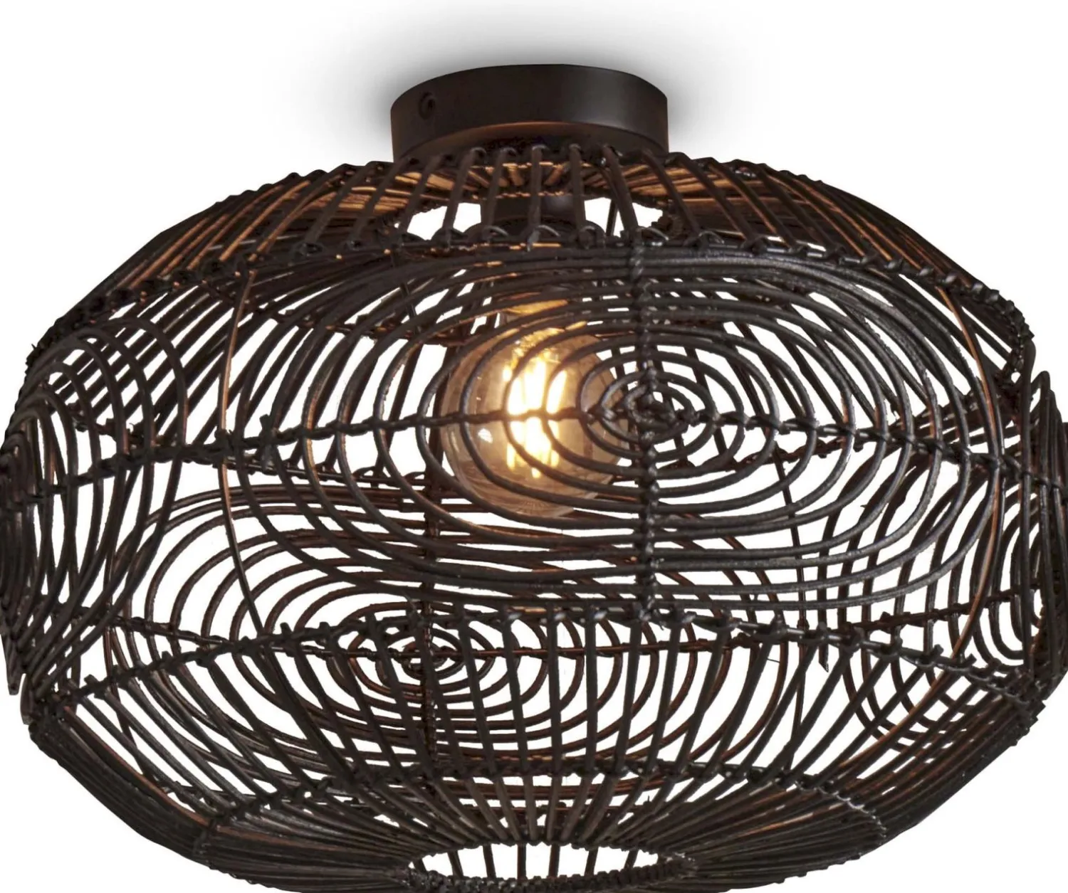 Rotan Plafondlampen|Plafondlampen-Good&Mojo Madeira Plafondlamp Black
