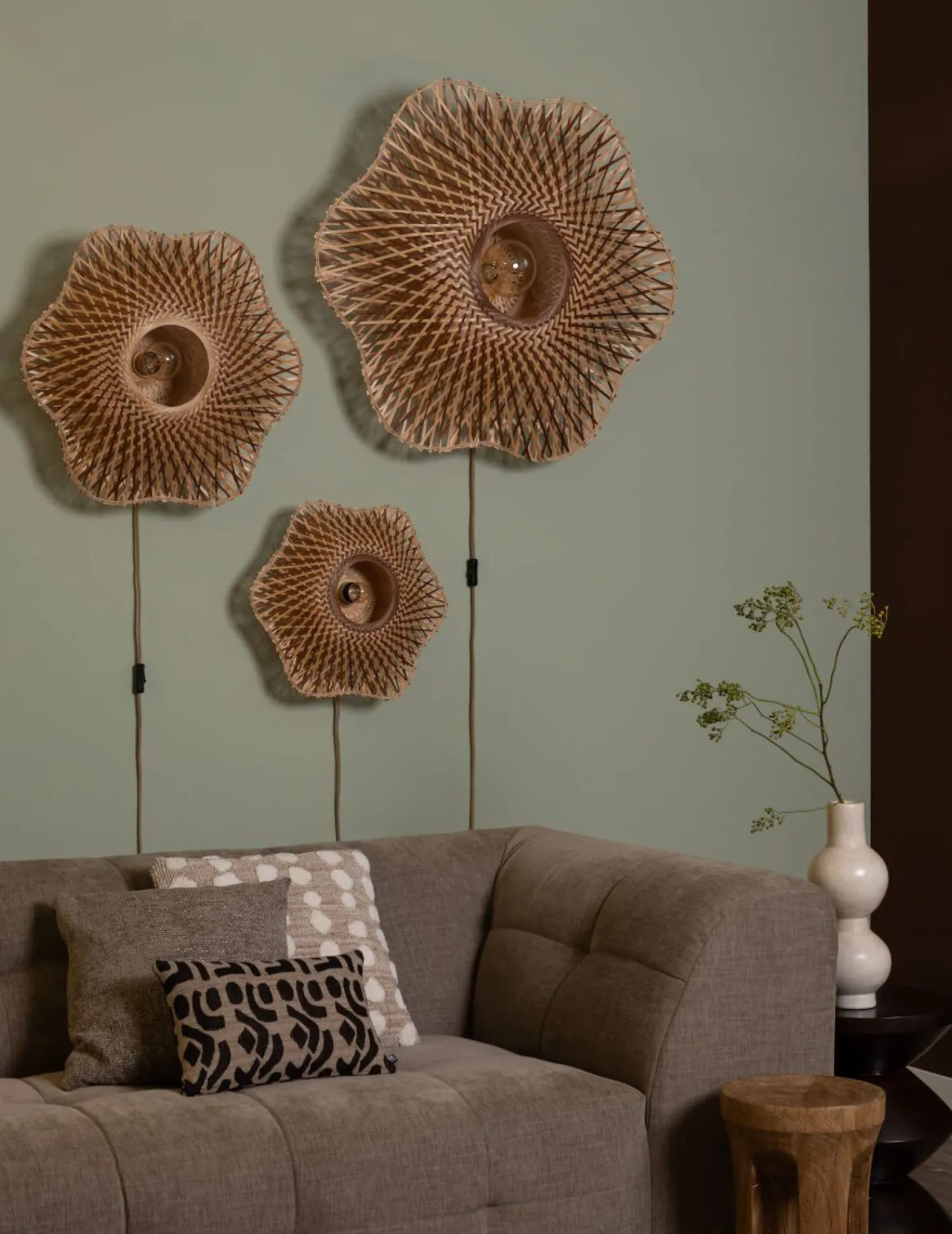 Wandlampen|Wandlampen-Good&Mojo Madura Wandlamp Natural, Brown