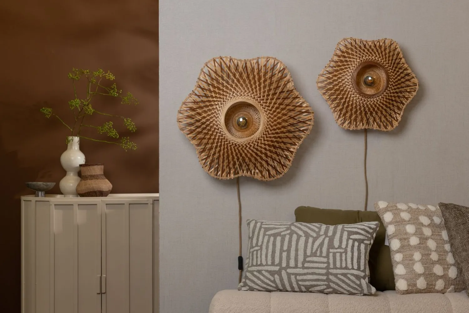 Wandlampen|Wandlampen-Good&Mojo Madura Wandlamp Natural, Brown