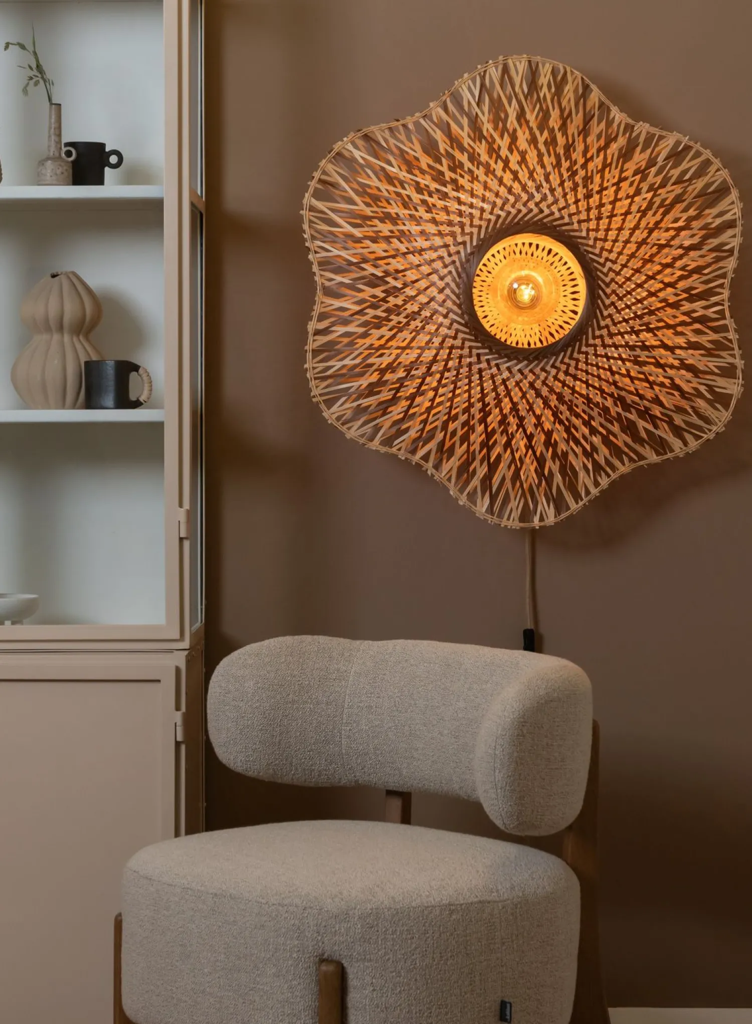 Wandlampen|Wandlampen-Good&Mojo Madura Wandlamp Natural, Brown