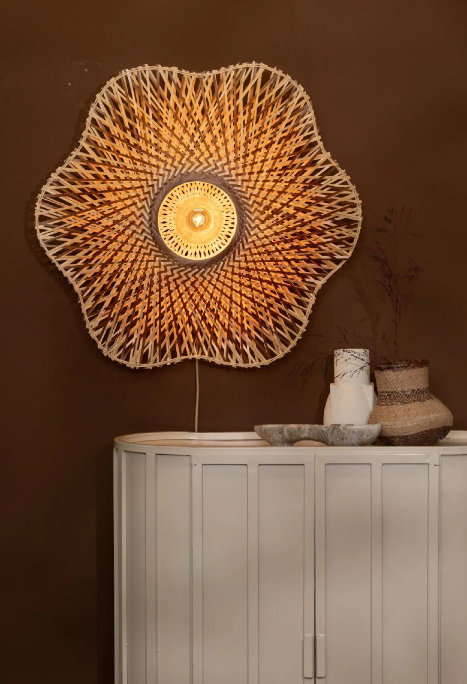 Wandlampen|Wandlampen-Good&Mojo Madura Wandlamp Natural, Brown