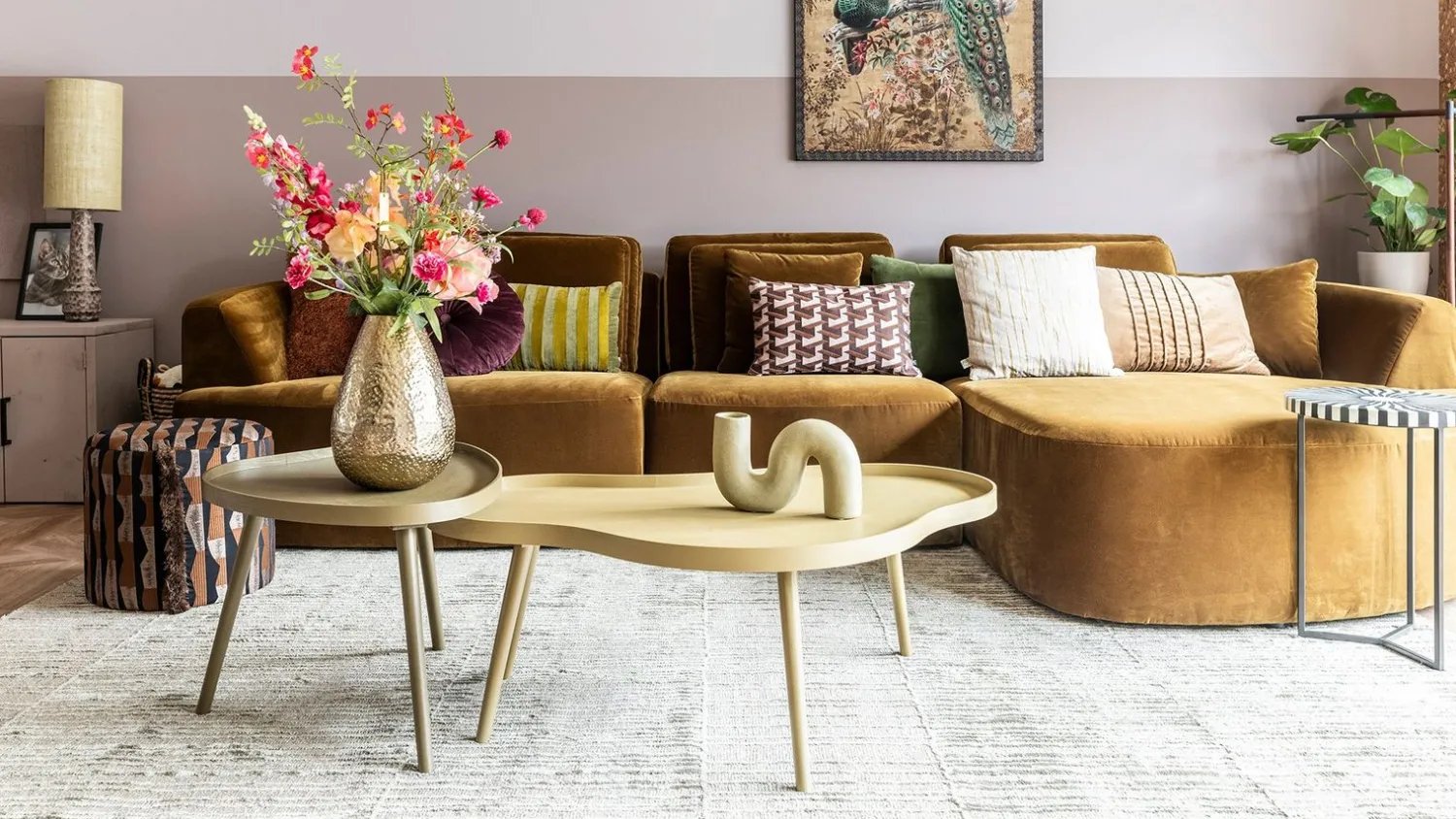 Houten Bijzettafels-WOOOD Mae Bijzettafel Sepia