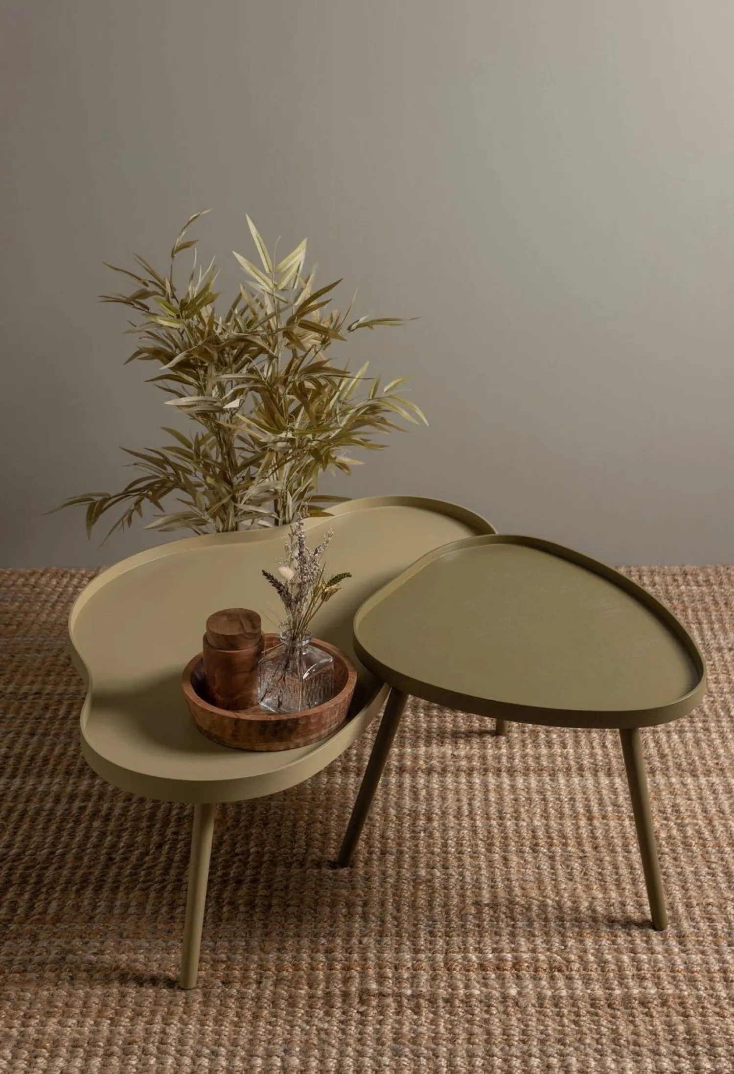 Houten Bijzettafels-WOOOD Mae Bijzettafel Sepia