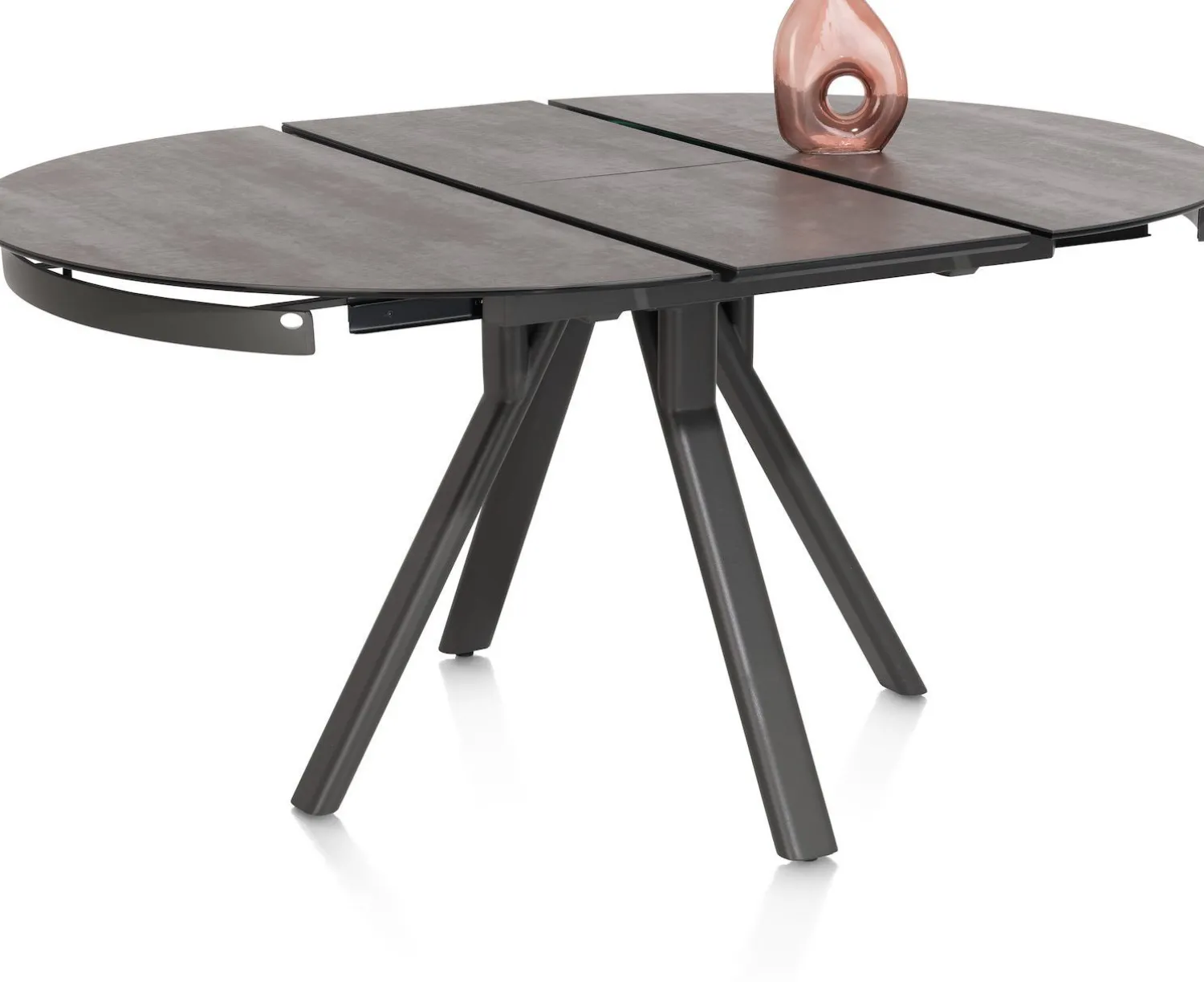 Uitschuifbare Eettafels|Ronde Eettafels-Henders en Hazel Magalo Eettafel Grafiet