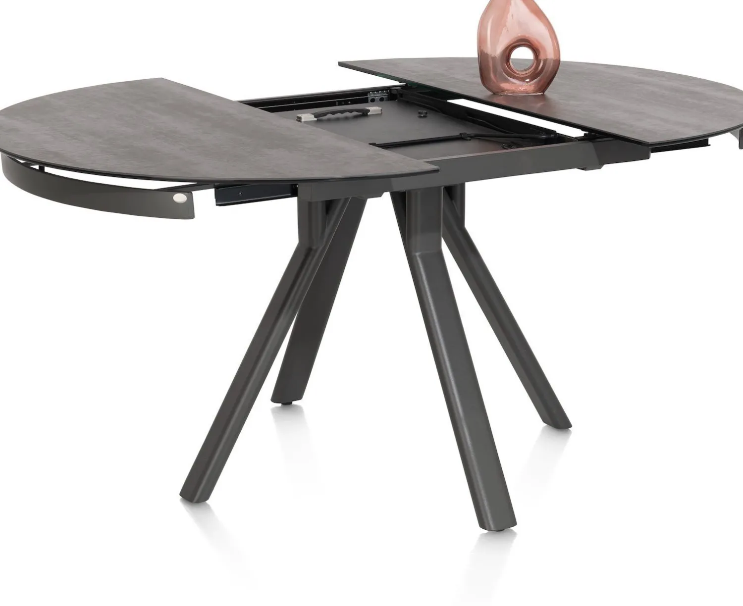 Uitschuifbare Eettafels|Ronde Eettafels-Henders en Hazel Magalo Eettafel Grafiet