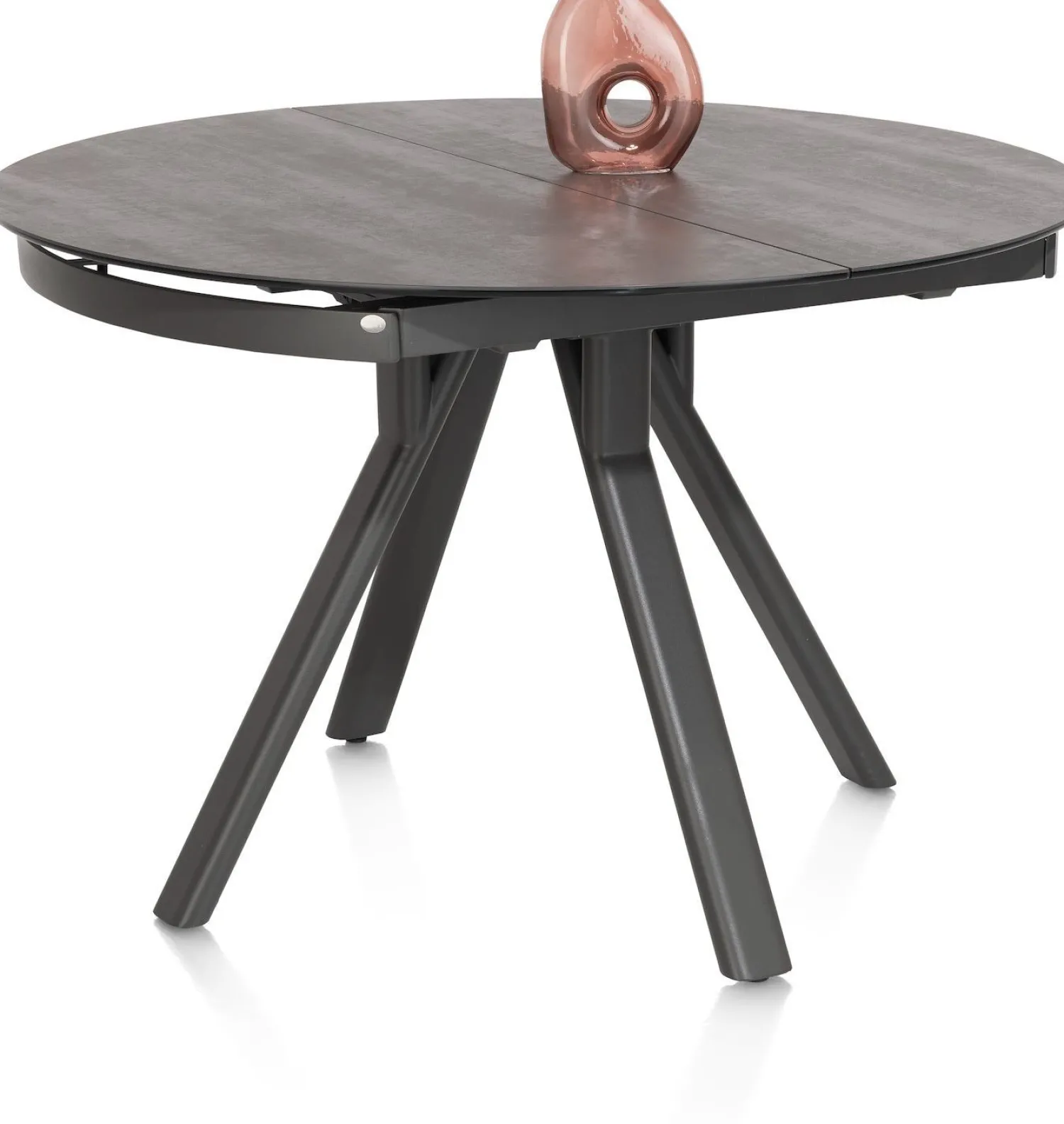 Uitschuifbare Eettafels|Ronde Eettafels-Henders en Hazel Magalo Eettafel Grafiet