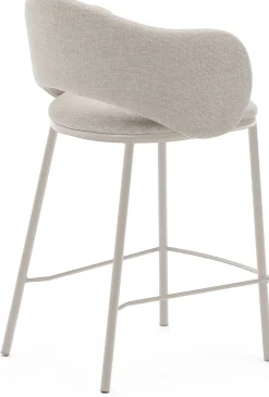 Stoffen Barkrukken|Barkrukken Met Armleuning-Kave Home Maina Barstoel Beige