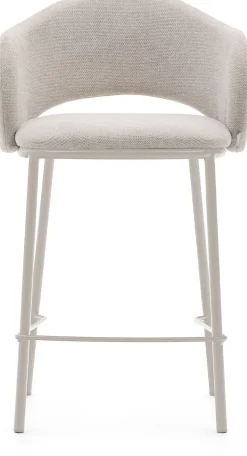 Stoffen Barkrukken|Barkrukken Met Armleuning-Kave Home Maina Barstoel Beige