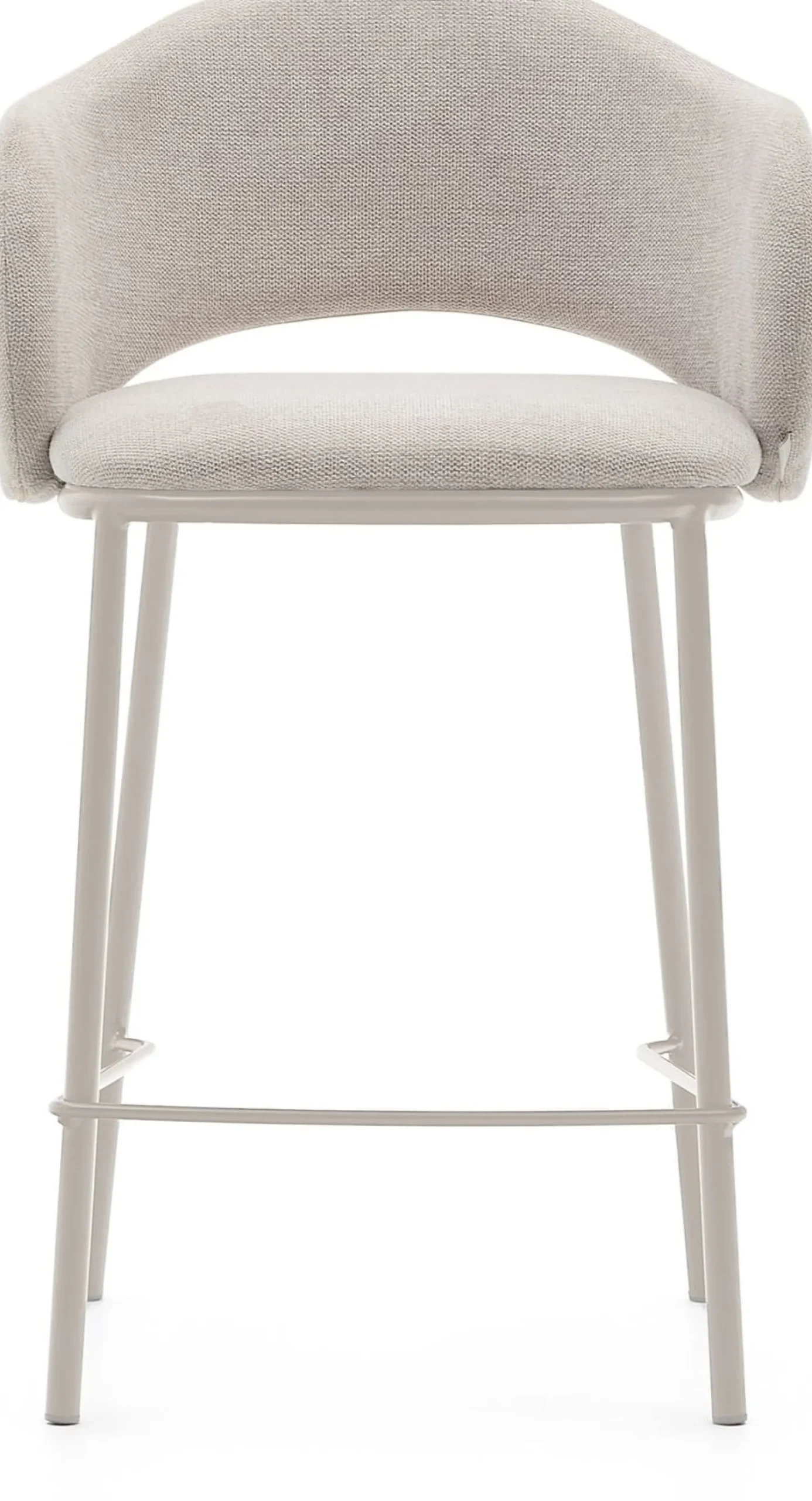 Stoffen Barkrukken|Barkrukken Met Armleuning-Kave Home Maina Barstoel Beige
