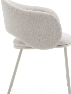 Eetkamerstoelen Met Armleuning-Kave Home Maina Eetkamerstoel Beige
