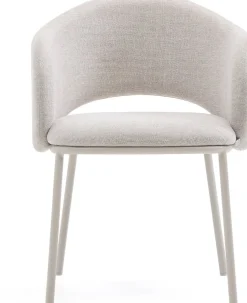 Eetkamerstoelen Met Armleuning-Kave Home Maina Eetkamerstoel Beige