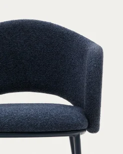 Eetkamerstoelen Met Armleuning-Kave Home Maina Eetkamerstoel Blauw