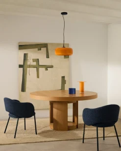 Eetkamerstoelen Met Armleuning-Kave Home Maina Eetkamerstoel Blauw