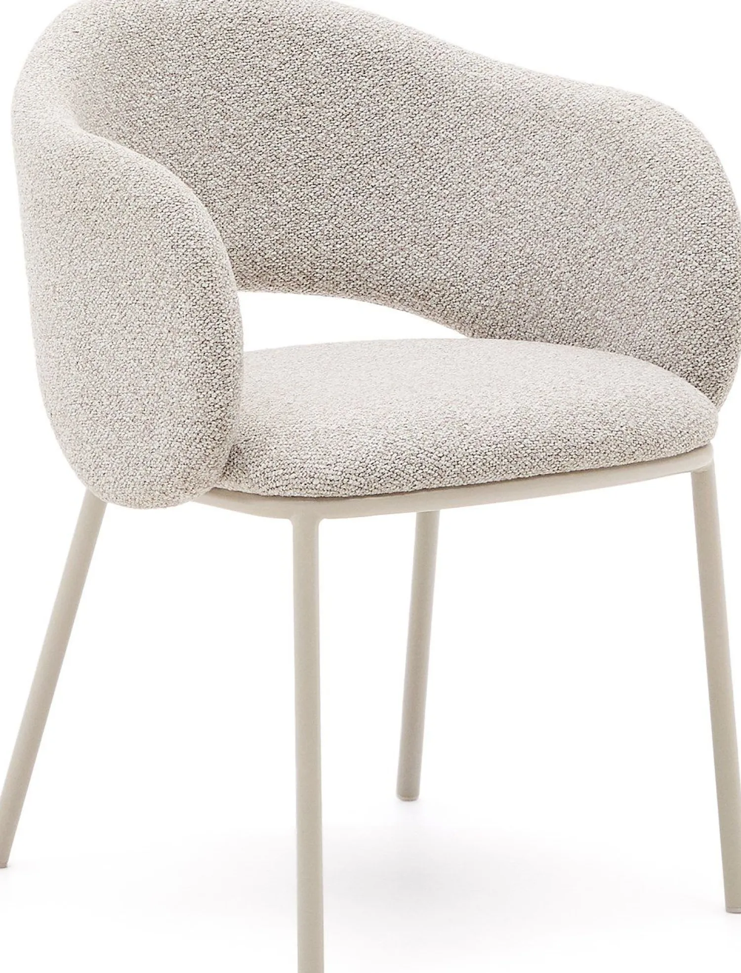Eetkamerstoelen Met Armleuning-Kave Home Maina Eetkamerstoel Creme