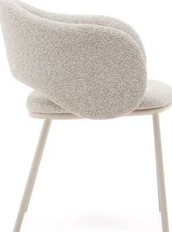 Eetkamerstoelen Met Armleuning-Kave Home Maina Eetkamerstoel Creme