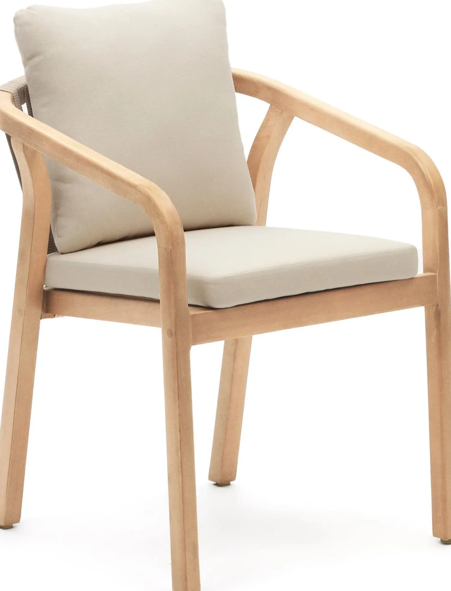 Tuinstoelen|Eetkamerstoelen Met Armleuning-Kave Home Malaret Tuinstoel Beige, Naturel
