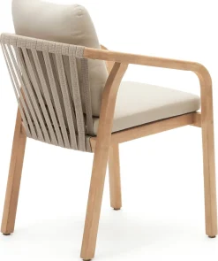 Tuinstoelen|Eetkamerstoelen Met Armleuning-Kave Home Malaret Tuinstoel Beige, Naturel