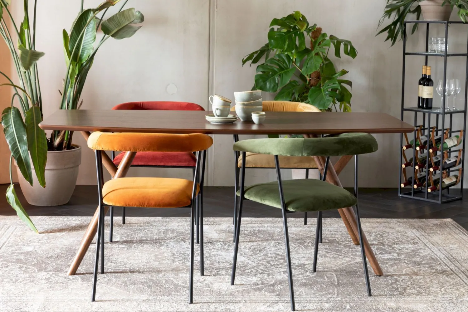 Rechthoekige Eettafels-Dutchbone Malaya Eetkamertafel Brown