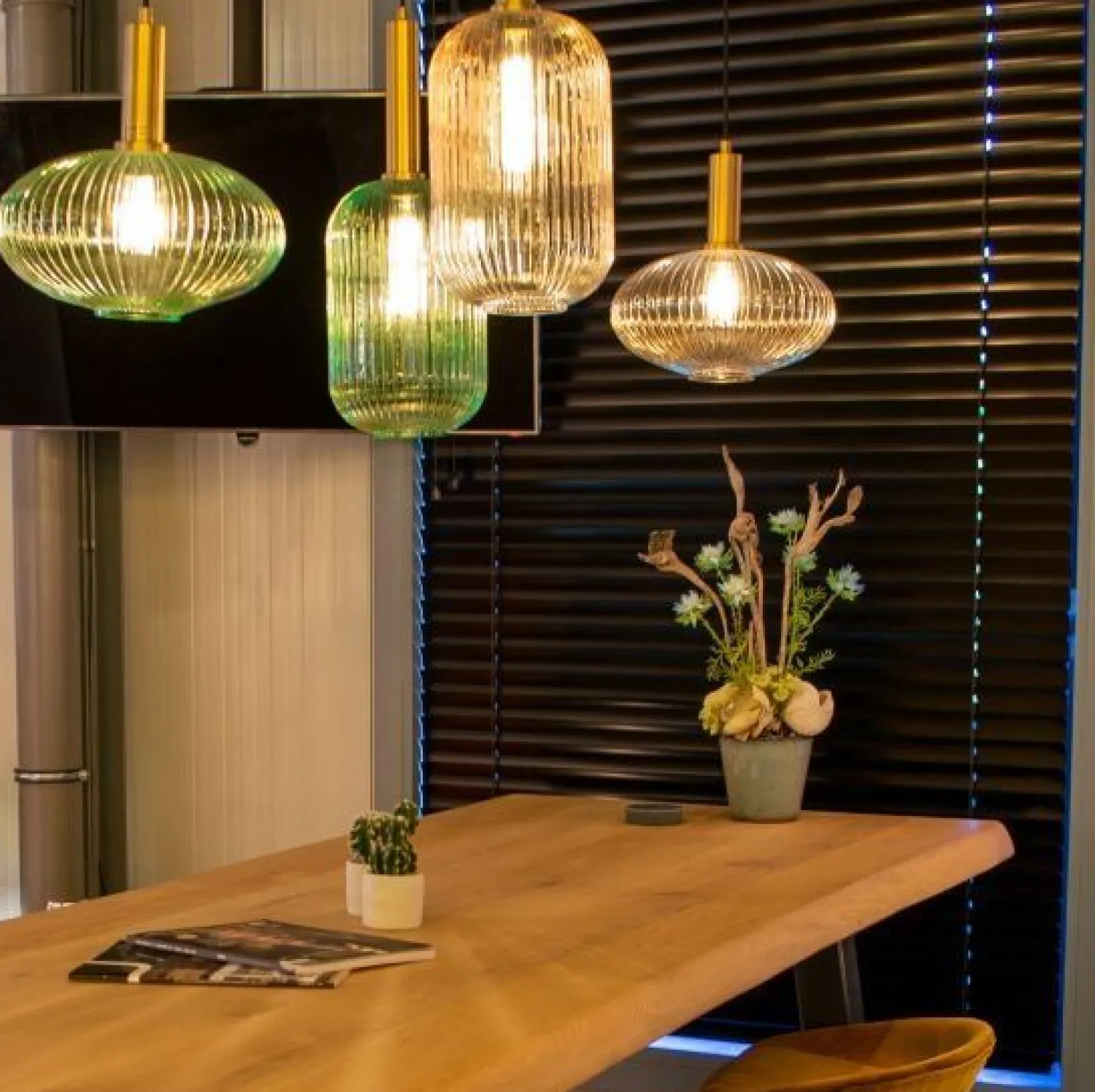 Glazen Hanglampen|Glazen Hanglampen-Lucide Maloto Hanglamp Goud