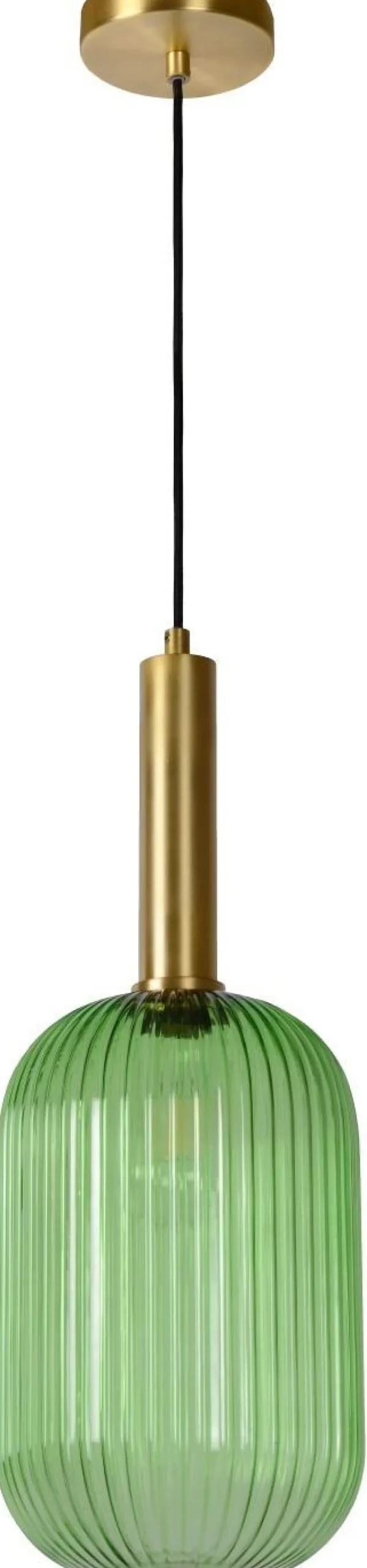 Glazen Hanglampen|Glazen Hanglampen-Lucide Maloto Hanglamp Groen