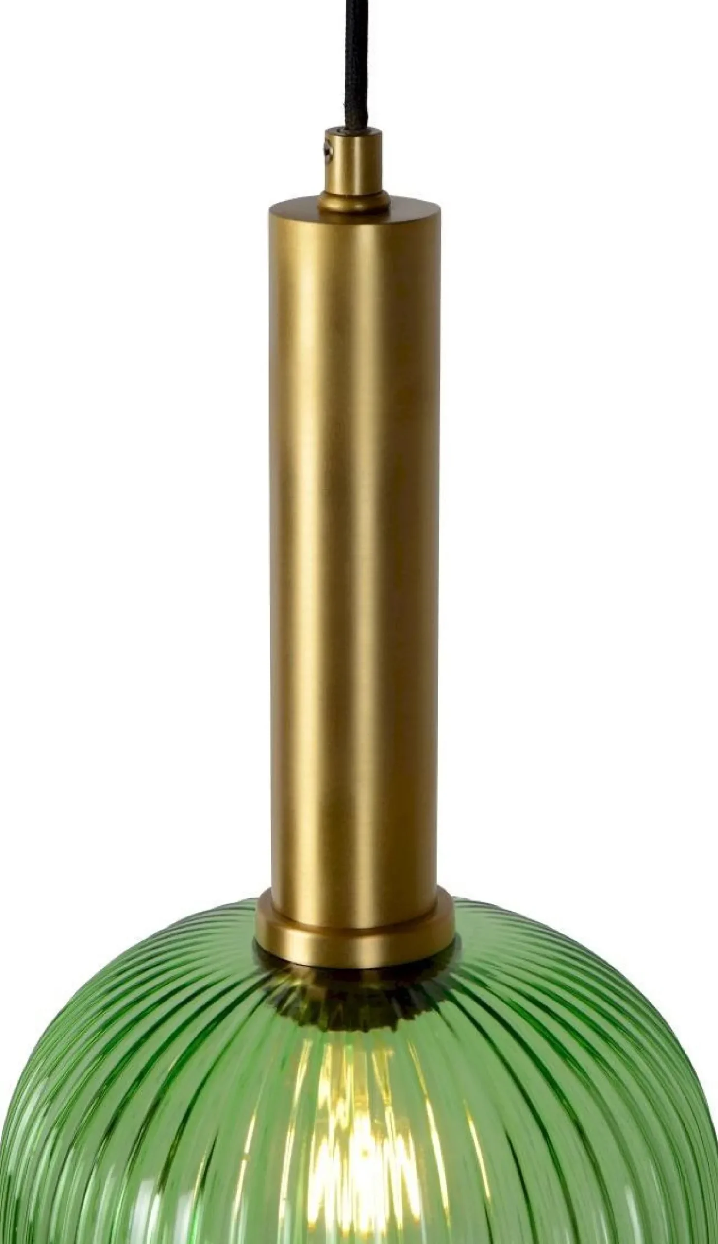 Glazen Hanglampen|Glazen Hanglampen-Lucide Maloto Hanglamp Groen