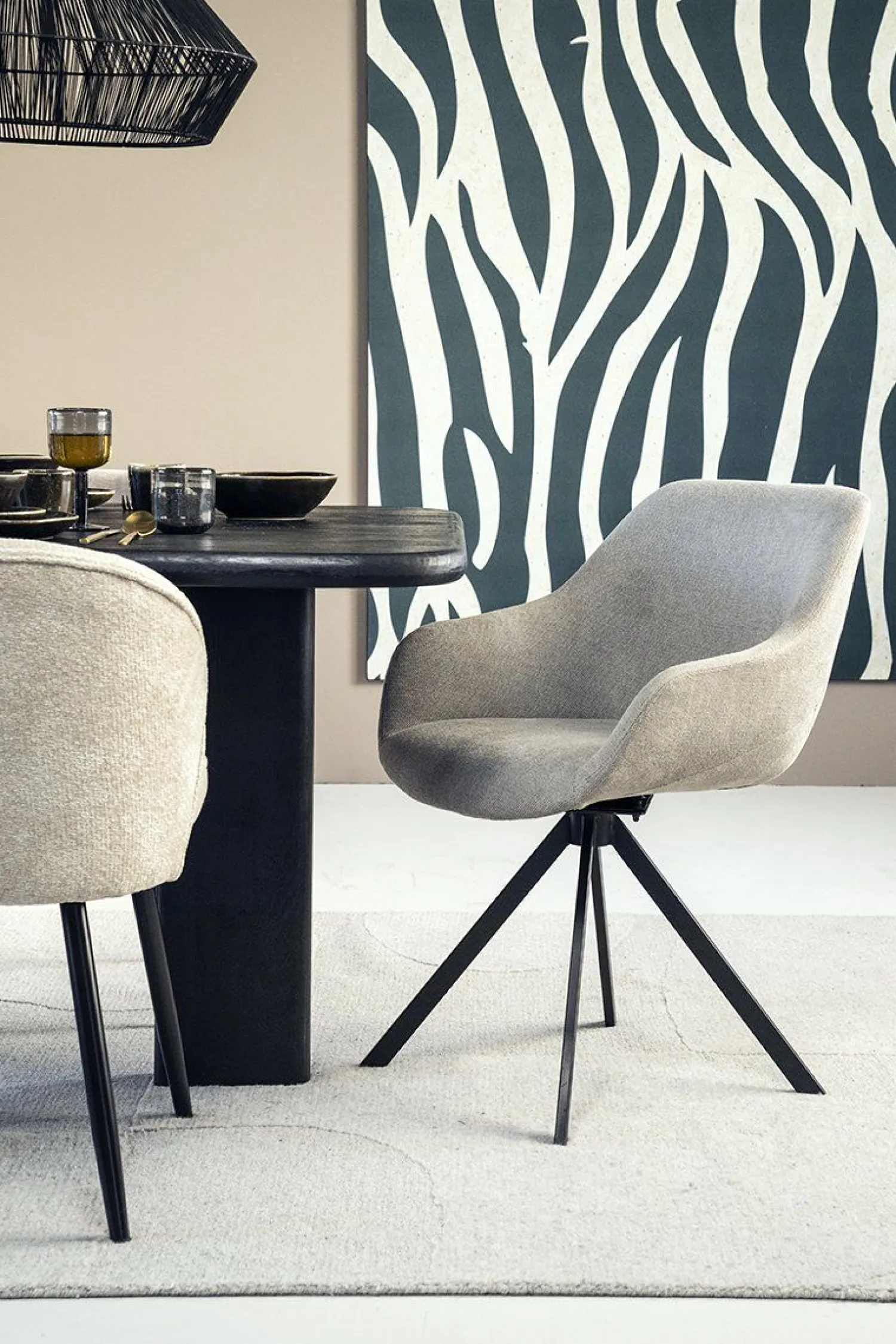Kuipstoelen|Draaibare Eetkamerstoelen-Eleonora Mamé Eetkamerstoel Bruin