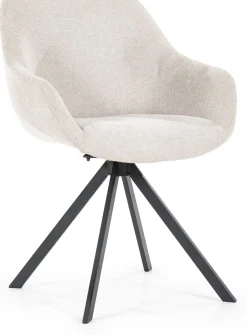 Kuipstoelen|Draaibare Eetkamerstoelen-Eleonora Mamé Eetkamerstoel Beige