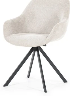 Kuipstoelen|Draaibare Eetkamerstoelen-Eleonora Mamé Eetkamerstoel Beige