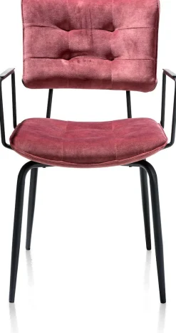 Eetkamerstoelen Met Armleuning-Henders en Hazel Manou Armstoel Burgundy Red