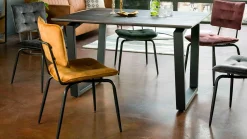 Eetkamerstoelen Zonder Armleuning-Henders en Hazel Manou Eetkamerstoel Okergeel